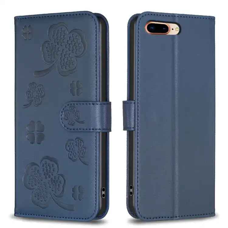 Four-leaf Embossed Leather Phone Case