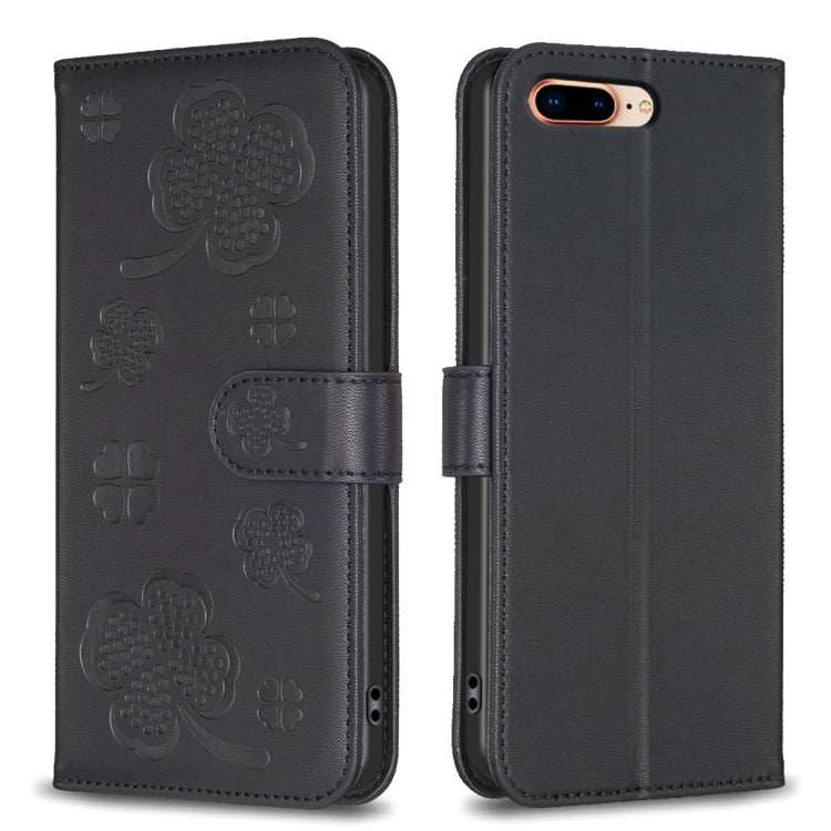 Four-leaf Embossed Leather Phone Case