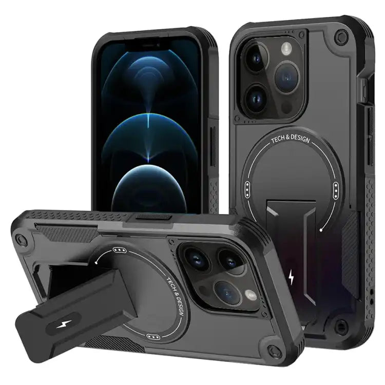Armor Magsafe Holder PC Hybrid TPU Phone Case