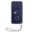 Organ Card Bag Ring Holder PU Phone Case with Lanyard
