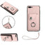 Organ Card Bag Ring Holder PU Phone Case with Lanyard