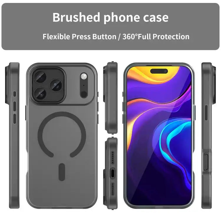 MagSafe Frosted Translucent TPU + PC Full Coverage Phone Case