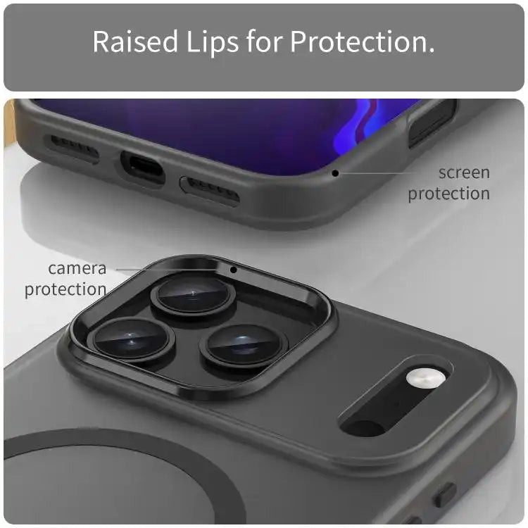MagSafe Frosted Translucent TPU + PC Full Coverage Phone Case
