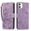 Orchid Butterfly Embossed Leather Phone Case