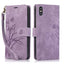 Orchid Butterfly Embossed Leather Phone Case