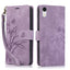 Orchid Butterfly Embossed Leather Phone Case