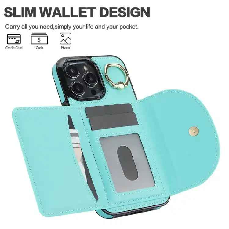 Ring Holder Card Bag Skin Feel Phone Case