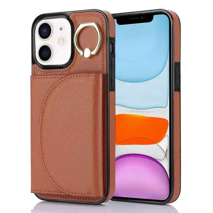 Ring Holder Card Bag Skin Feel Phone Case