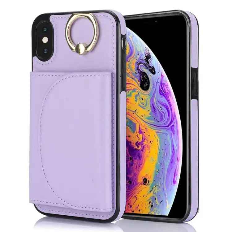 Ring Holder Card Bag Skin Feel Phone Case