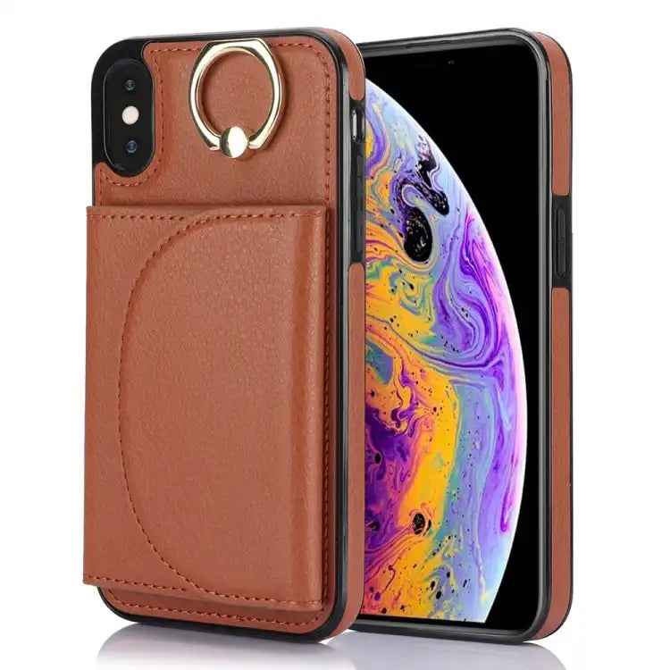 Ring Holder Card Bag Skin Feel Phone Case