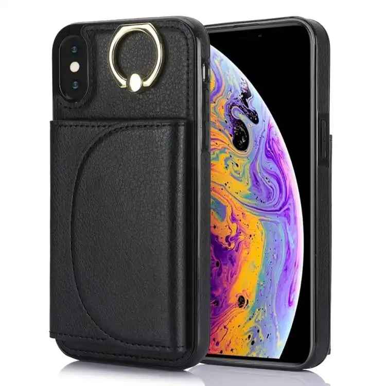 Ring Holder Card Bag Skin Feel Phone Case