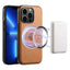 Denior Cowhide Texture Leather MagSafe Phone Case