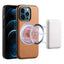 Denior Cowhide Texture Leather MagSafe Phone Case