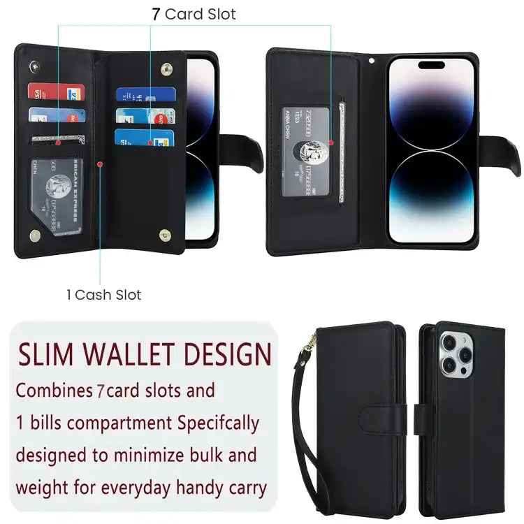Multi-Card Wallet RFID Leather Phone Case
