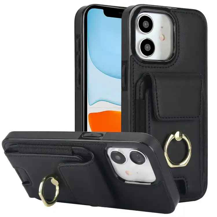 Elastic Card Bag Ring Holder Phone Case