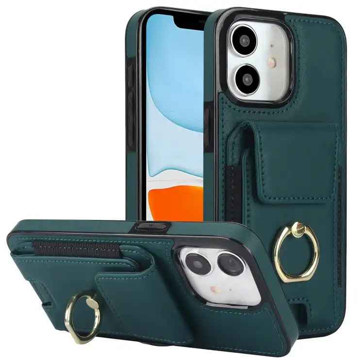 Elastic Card Bag Ring Holder Phone Case