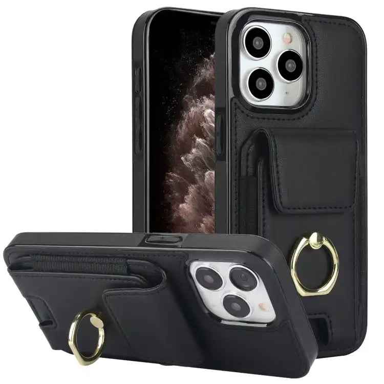 Elastic Card Bag Ring Holder Phone Case