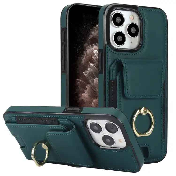 Elastic Card Bag Ring Holder Phone Case