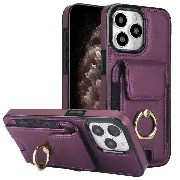 Elastic Card Bag Ring Holder Phone Case