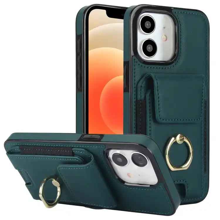 Elastic Card Bag Ring Holder Phone Case