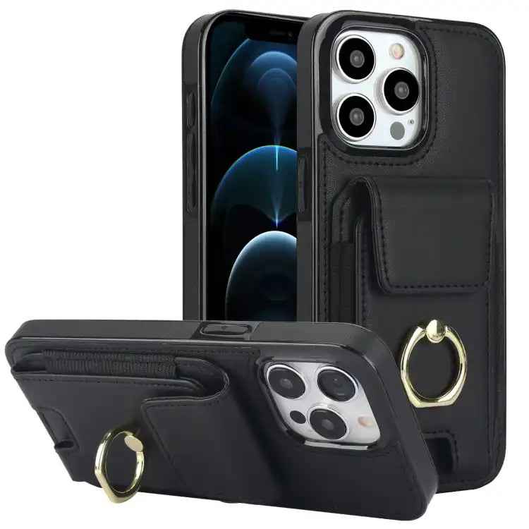 Elastic Card Bag Ring Holder Phone Case