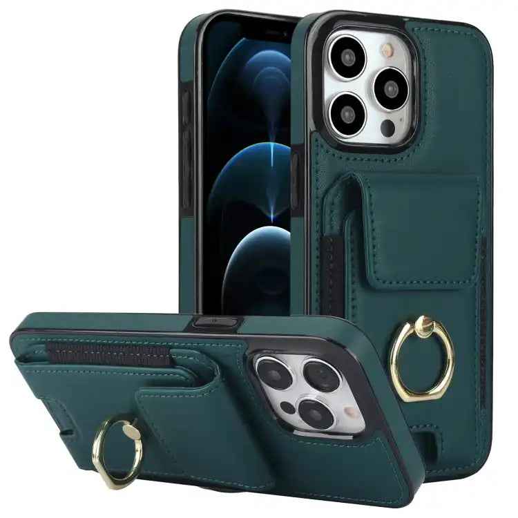Elastic Card Bag Ring Holder Phone Case