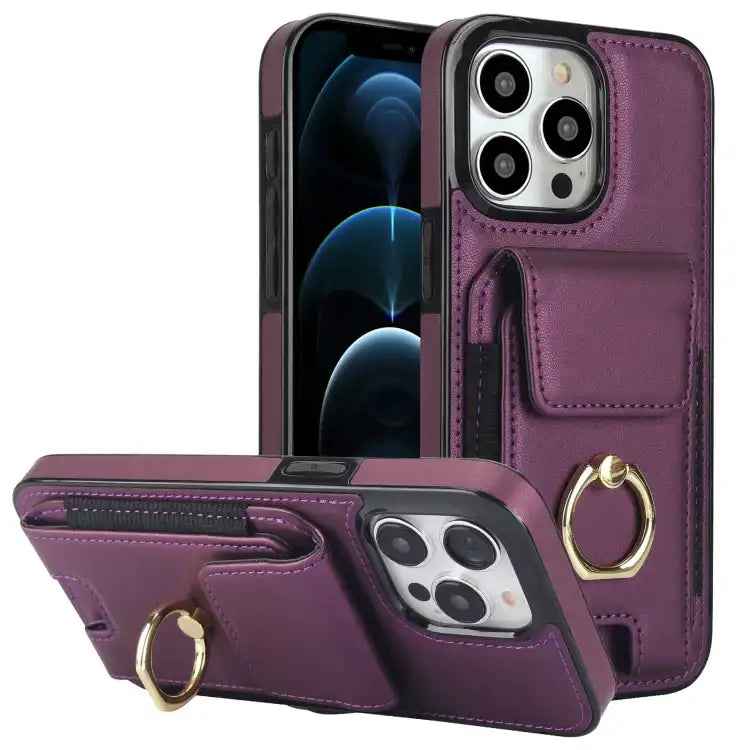 Elastic Card Bag Ring Holder Phone Case