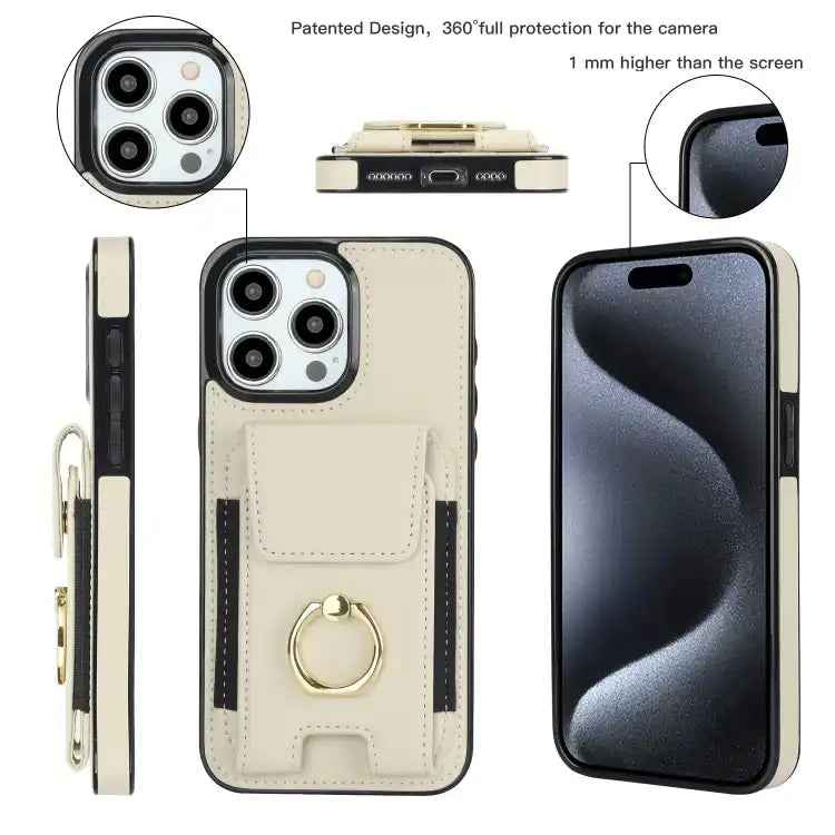 Elastic Card Bag Ring Holder Phone Case
