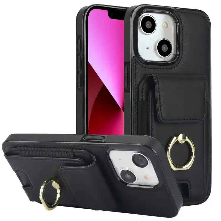 Elastic Card Bag Ring Holder Phone Case