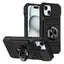 TPU+PC Shockproof Card Phone Case with Metal Ring Holder