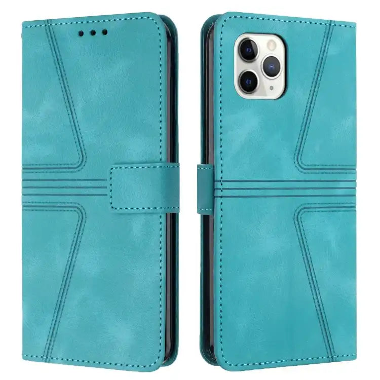 Triangle Solid Color Leather Phone Case