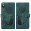 Pen Heart Cat Embossed Leather Phone Case