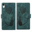 Pen Heart Cat Embossed Leather Phone Case