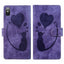Pen Heart Cat Embossed Leather Phone Case