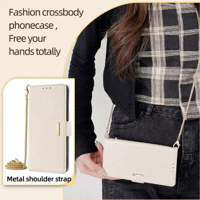 Crossbody Chain Leather Phone Case
