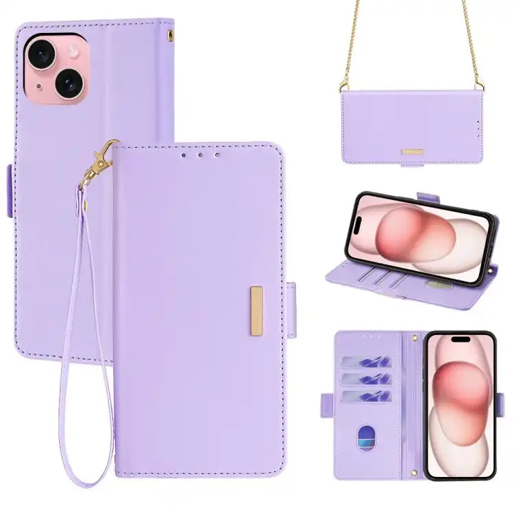 Crossbody Chain Leather Phone Case
