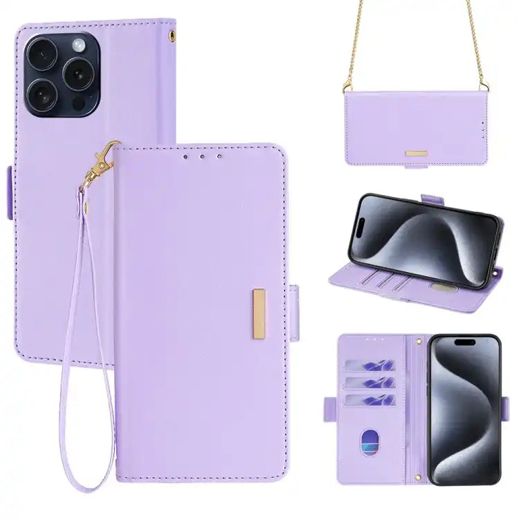 Crossbody Chain Leather Phone Case