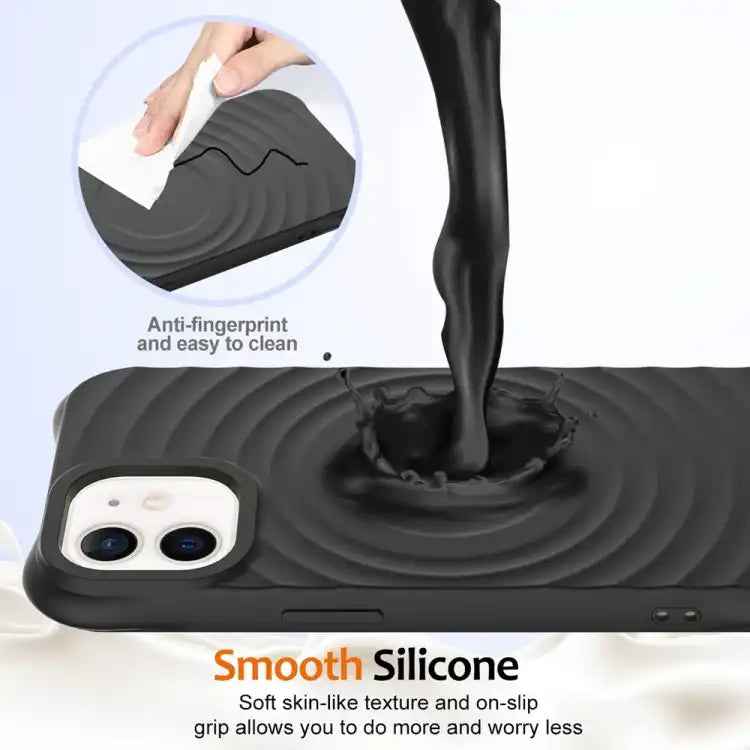 Wave Texture MagSafe Magnetic Liquid Silicone Phone Case