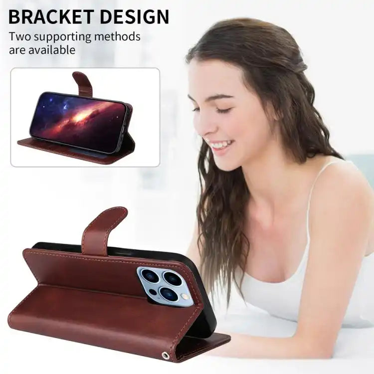 Classic Calf Texture Flip Leather Phone Case