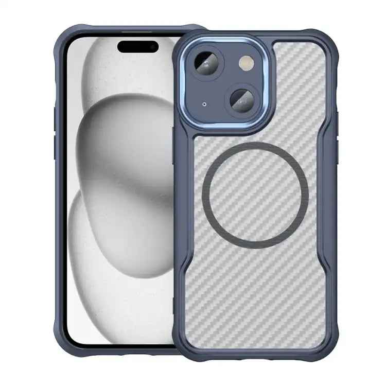 Carbon Fiber Texture MagSafe Translucent Phone Case
