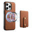 Denior D14 NK Retro Pattern MagSafe Magnetic Card Holder Leather Phone Case