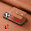 Denior D14 NK Retro Pattern MagSafe Magnetic Card Holder Leather Phone Case