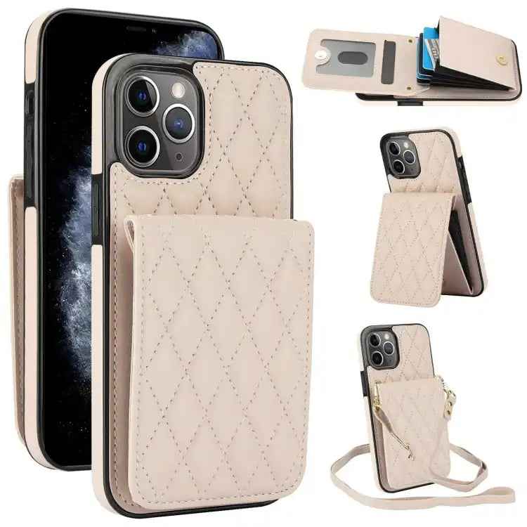 YM015 Crossbody Rhombic Card Bag RFID Phone Case