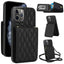 YM015 Crossbody Rhombic Card Bag RFID Phone Case