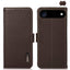 KHAZNEH Side-Magnetic Litchi Genuine Leather RFID Case
