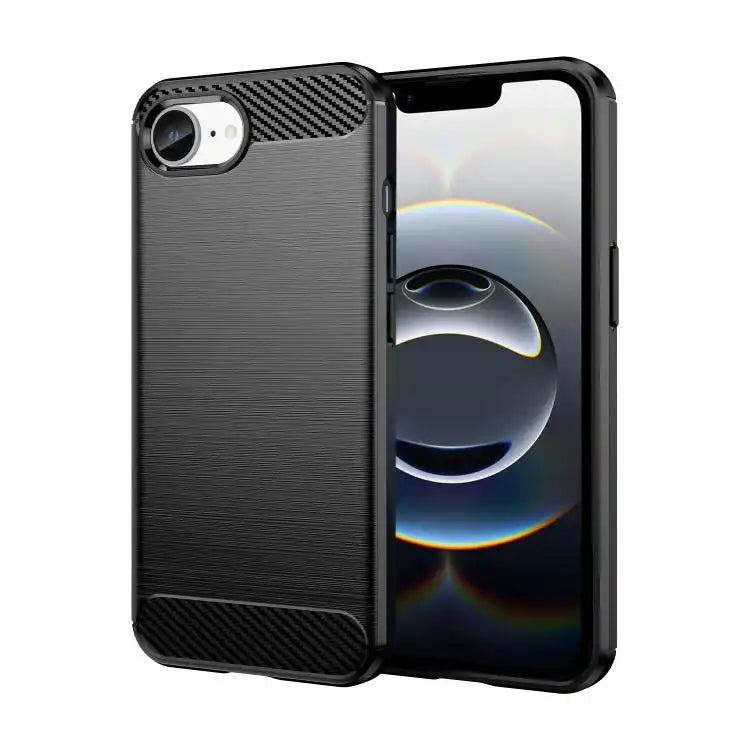 Brushed Texture Carbon Fiber TPU Phone Case