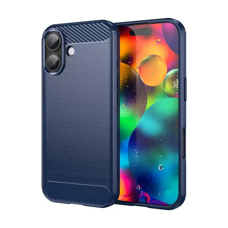 Brushed Texture Carbon Fiber TPU Phone Case