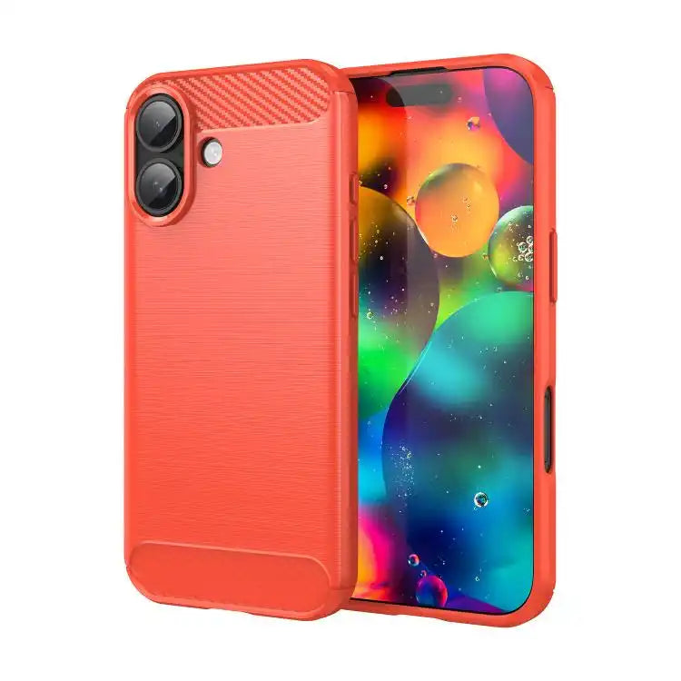 Brushed Texture Carbon Fiber TPU Phone Case