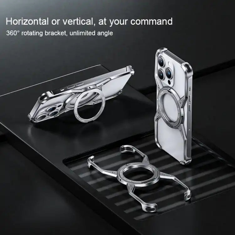 Aluminum Alloy Frameless 360-Degree Rotating Phone Case