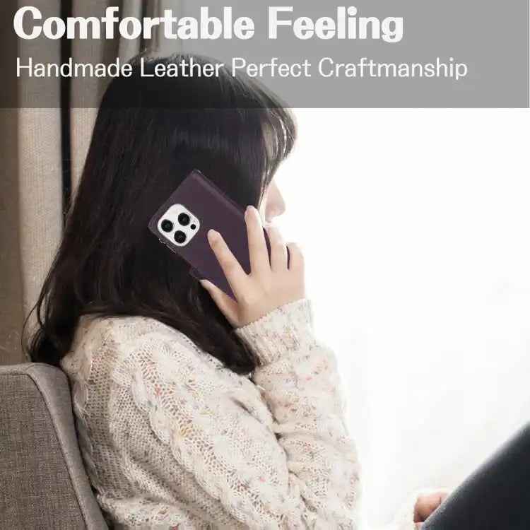 YM016 Rhombic Zipper Card Wallet Leather Phone Case with Lanyard